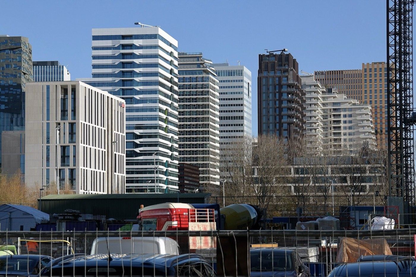 Office towers in the Zuidas district of Amsterdam