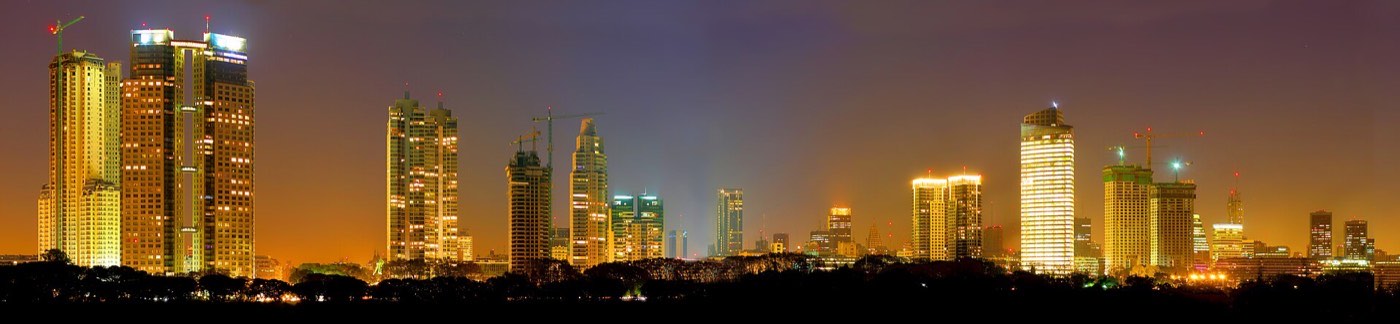 The Puerto Madero skyline in Buenos Aires at night