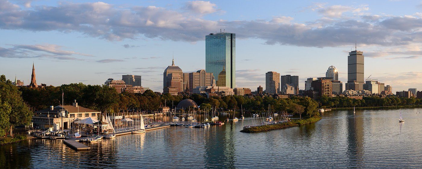 The Boston skyline from the Longfellow Bridge